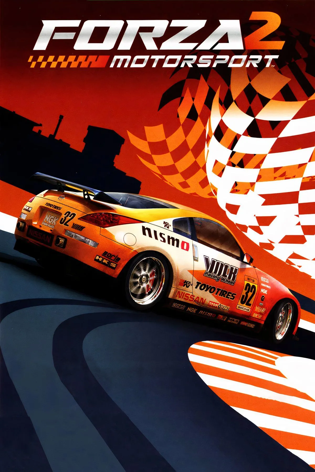 Ảnh bìa game Forza Motorsport 2, giới thiệu đồ họa và các mẫu xe đua chi tiết.
