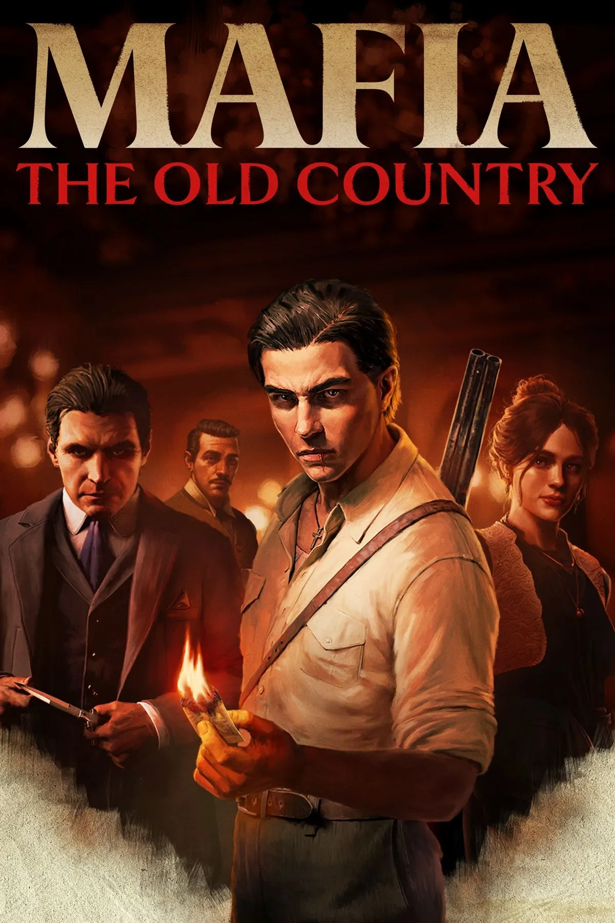 Ảnh bìa game Mafia: The Old Country, một tựa game hành động phiêu lưu lấy bối cảnh tội phạm.