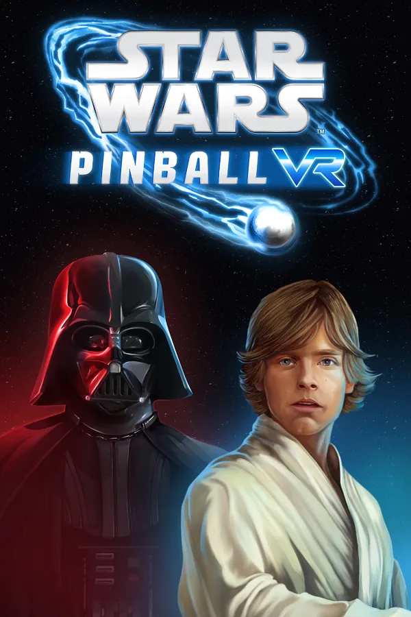 Ảnh bìa tựa game Star Wars Pinball VR với đồ họa sắc nét và các nhân vật biểu tượng