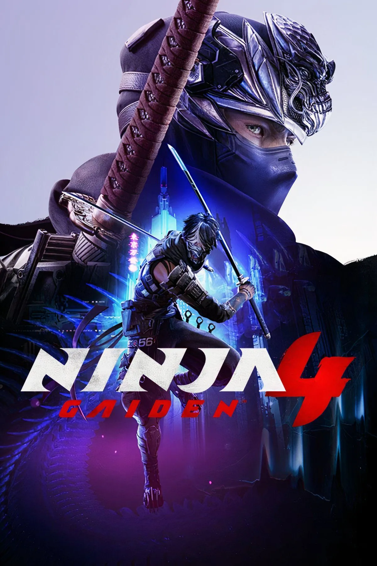 Ảnh tổng hợp concept art của game Ninja Gaiden 4, nổi bật hình ảnh ninja Ryu Hayabusa trong tư thế sẵn sàng chiến đấu.