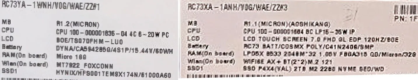 Bảng thông số kỹ thuật rò rỉ của ROG Ally 2, tiết lộ chip Aerith Plus