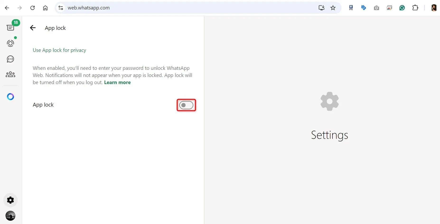 Bật tính năng Khóa ứng dụng trên WhatsApp Web để tăng cường bảo mật tài khoản
