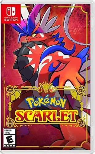 Bìa đĩa game Pokémon Scarlet, một tựa game chính trong series Pokémon