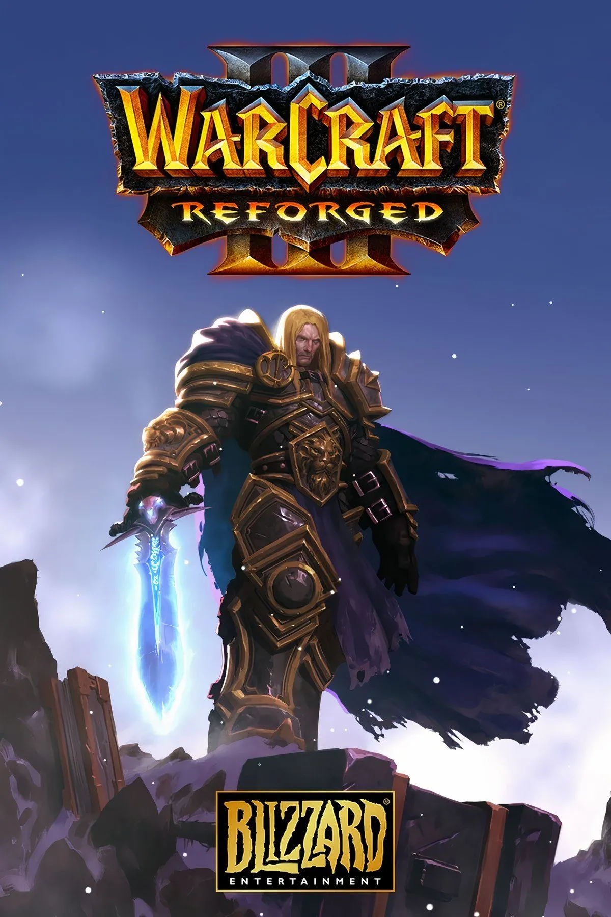 Bìa game Warcraft III: Reforged tái hiện phong cách chiến thuật kinh điển