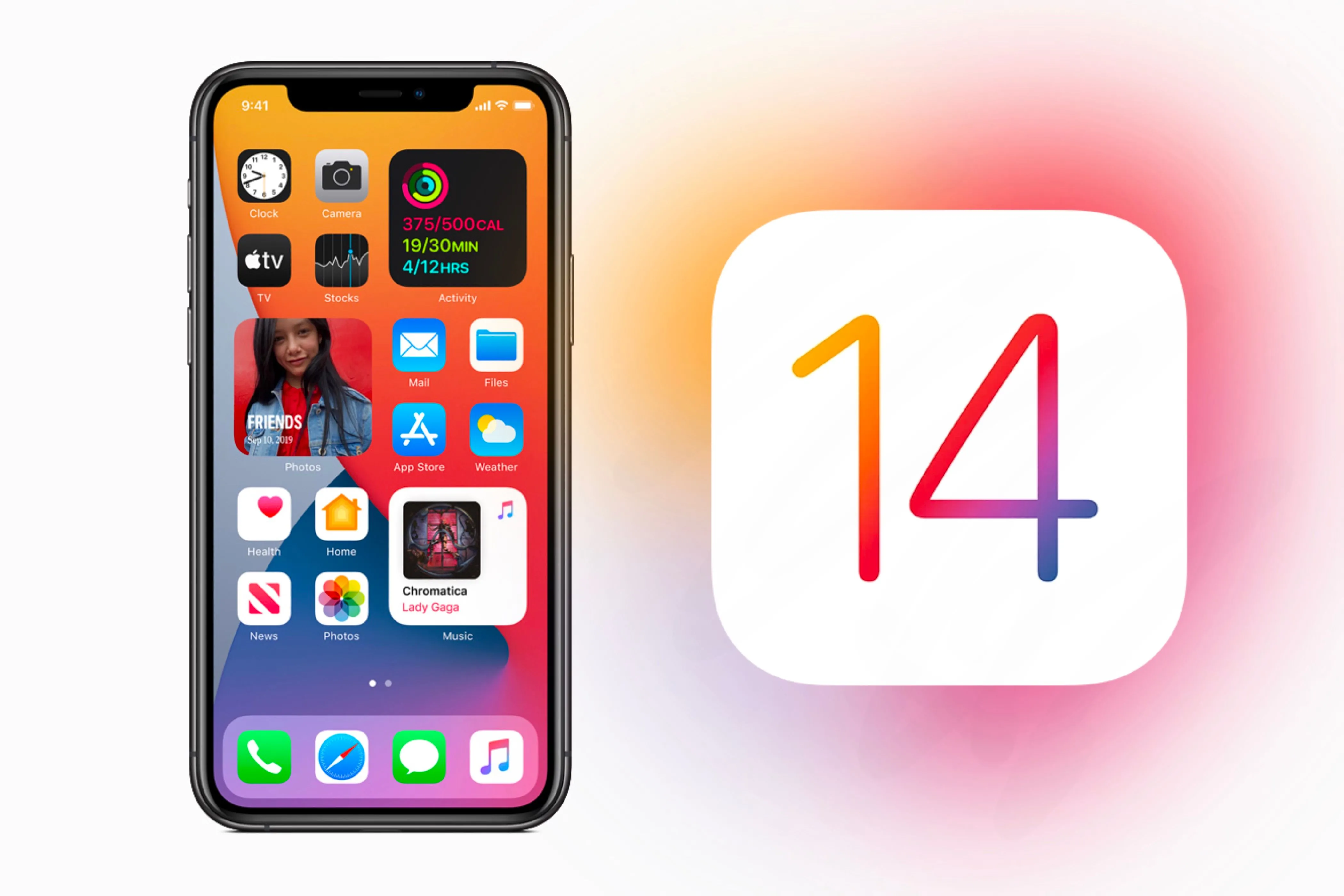Biểu tượng iOS 14 và màn hình chính iPhone đã được tùy biến