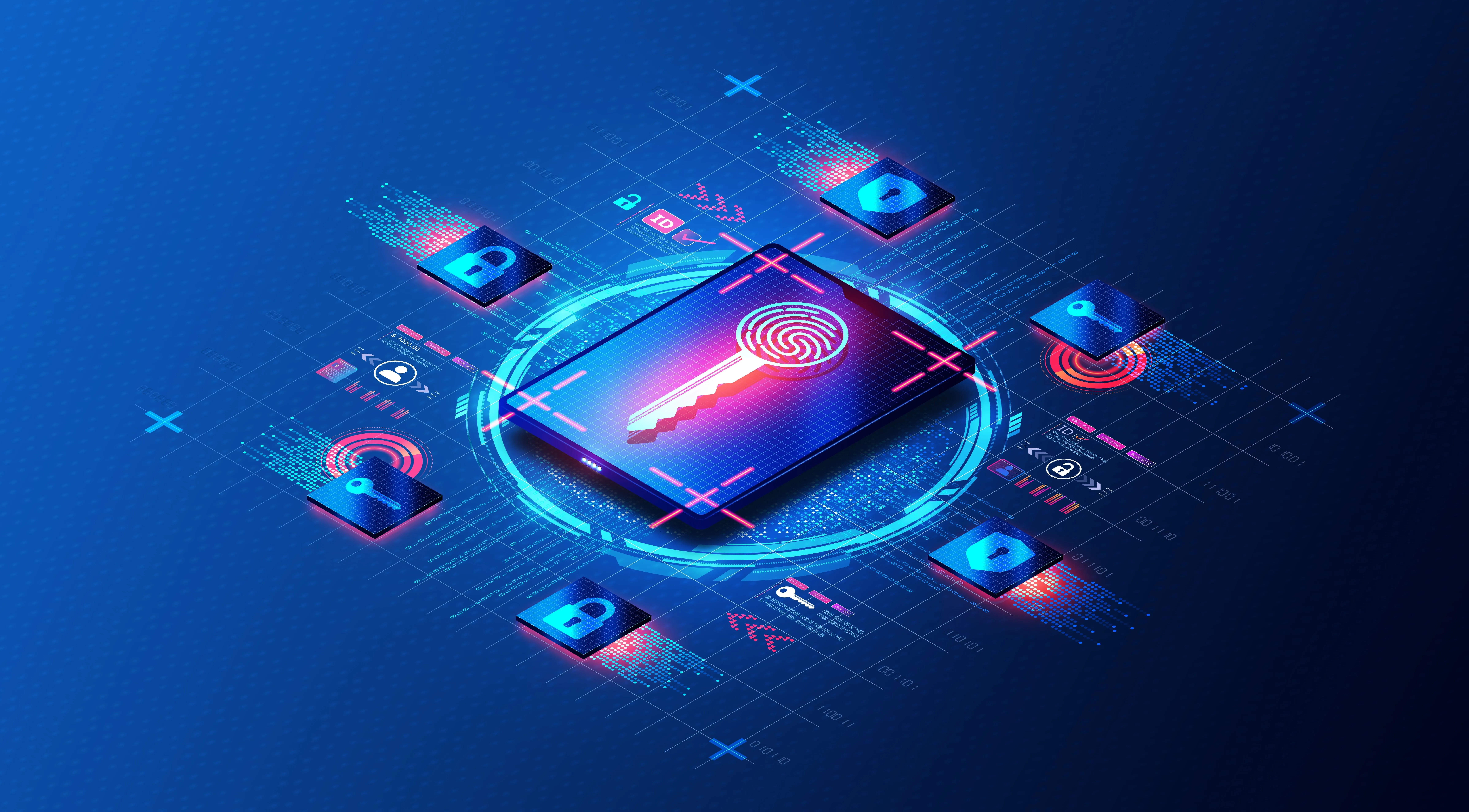 Biểu tượng Passkeys với hình ảnh chìa khóa trên nền kỹ thuật số, minh họa công nghệ xác thực không mật khẩu.