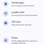 Các loại thẻ thanh toán và thẻ khách hàng thân thiết có thể lưu trữ trong Google Wallet.