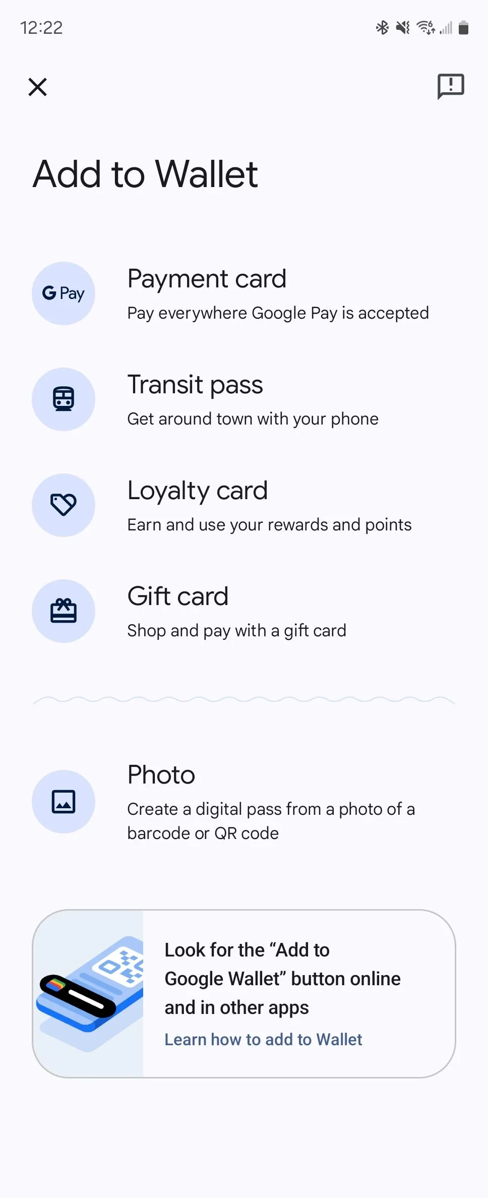 Các loại thẻ thanh toán và thẻ khách hàng thân thiết có thể lưu trữ trong Google Wallet.