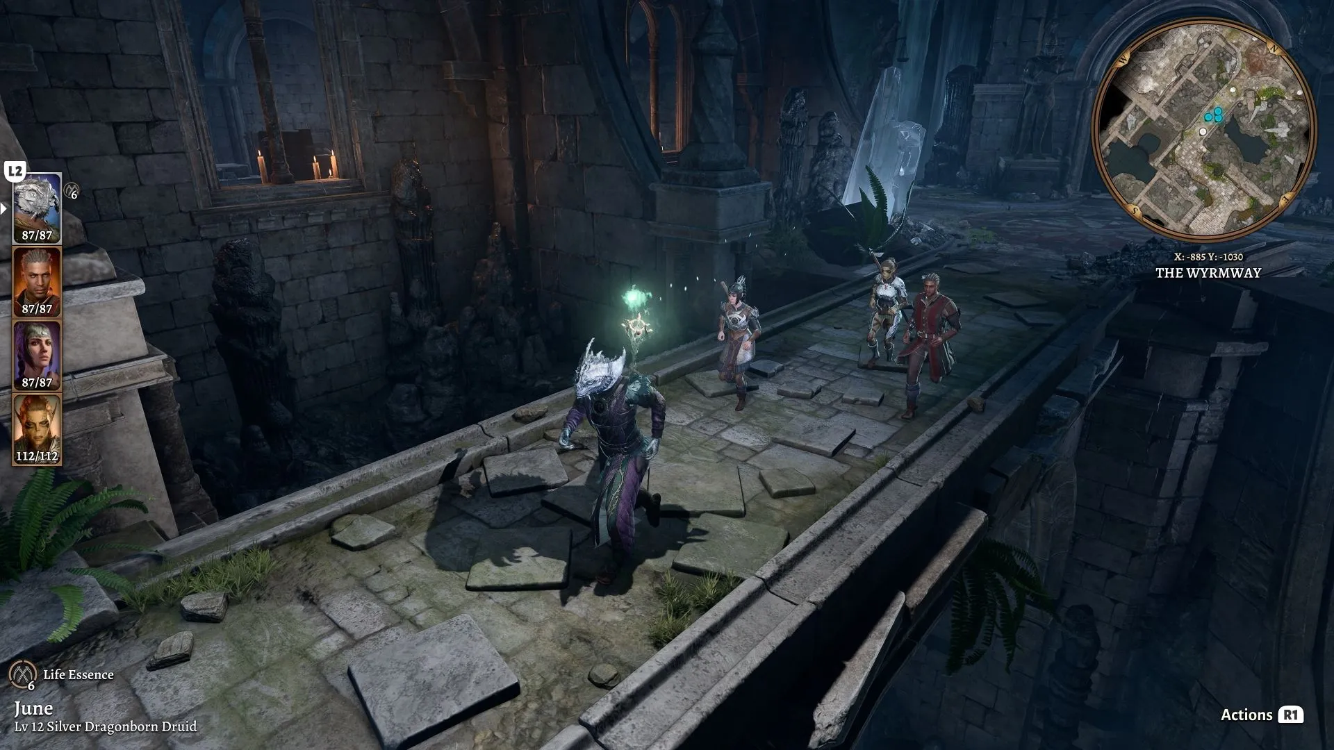 Các nhân vật trong Baldur's Gate 3 khám phá thế giới Faerûn, minh họa khả năng chơi đa nền tảng với bạn bè.