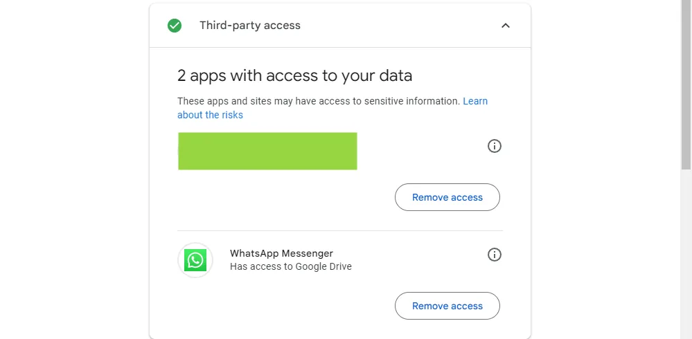Các ứng dụng bên thứ ba có quyền truy cập vào tài khoản Google của người dùng