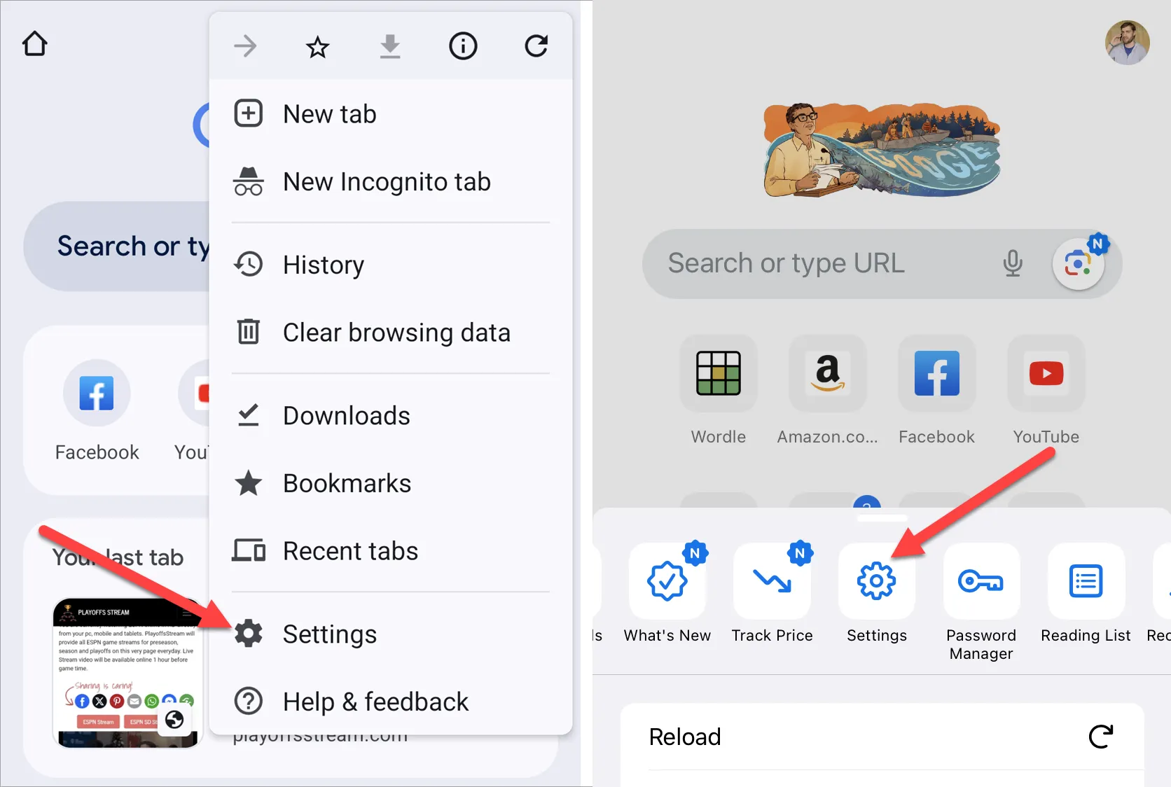 Cài đặt Chrome trên thiết bị di động Android và iPhone.