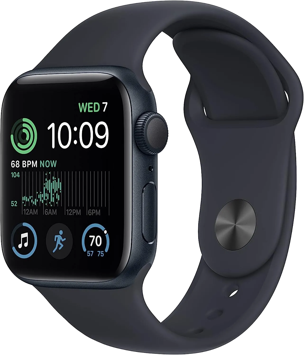 Cận cảnh Apple Watch SE (Thế hệ 2) với thiết kế tinh tế và màn hình hiển thị watchOS