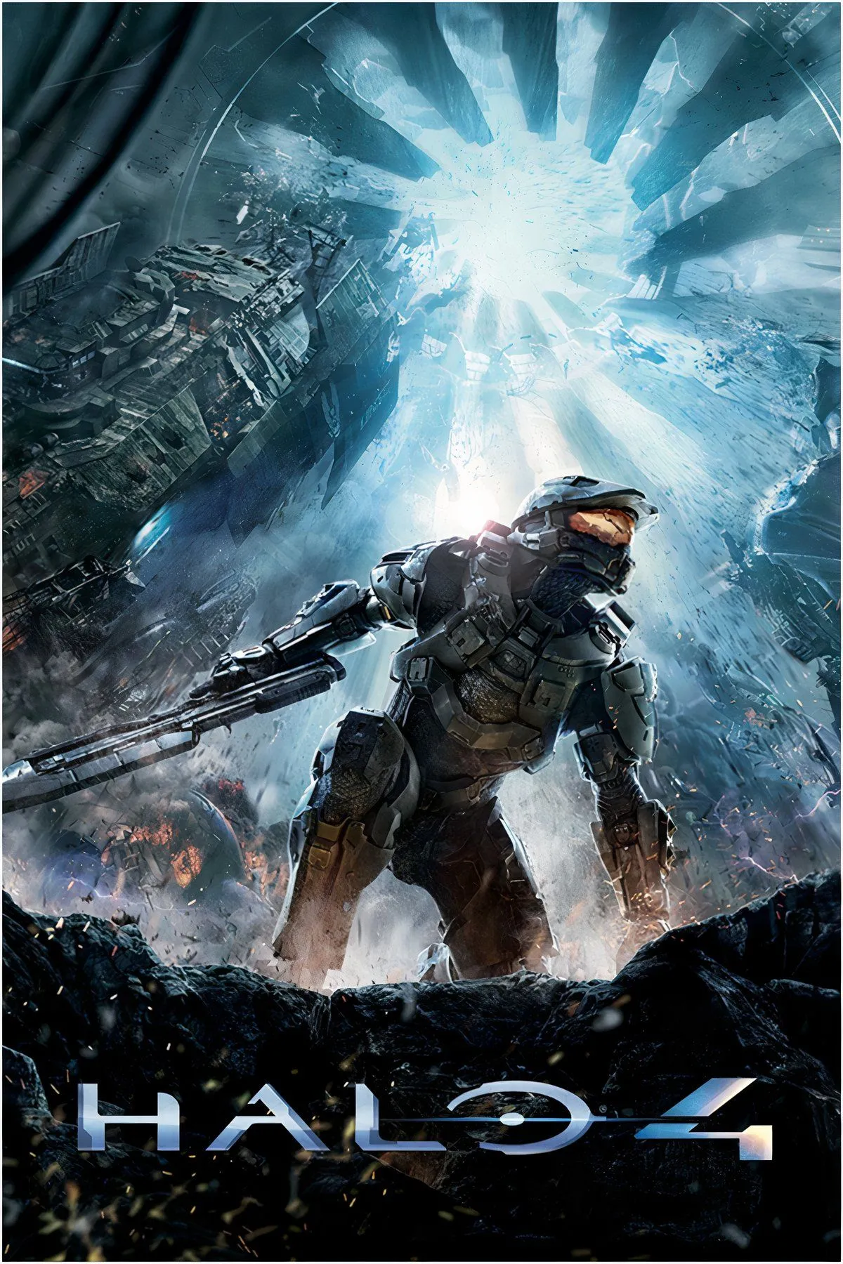Cảnh chiến đấu góc nhìn thứ nhất trong Halo 4 với Master Chief đối đầu kẻ thù mới