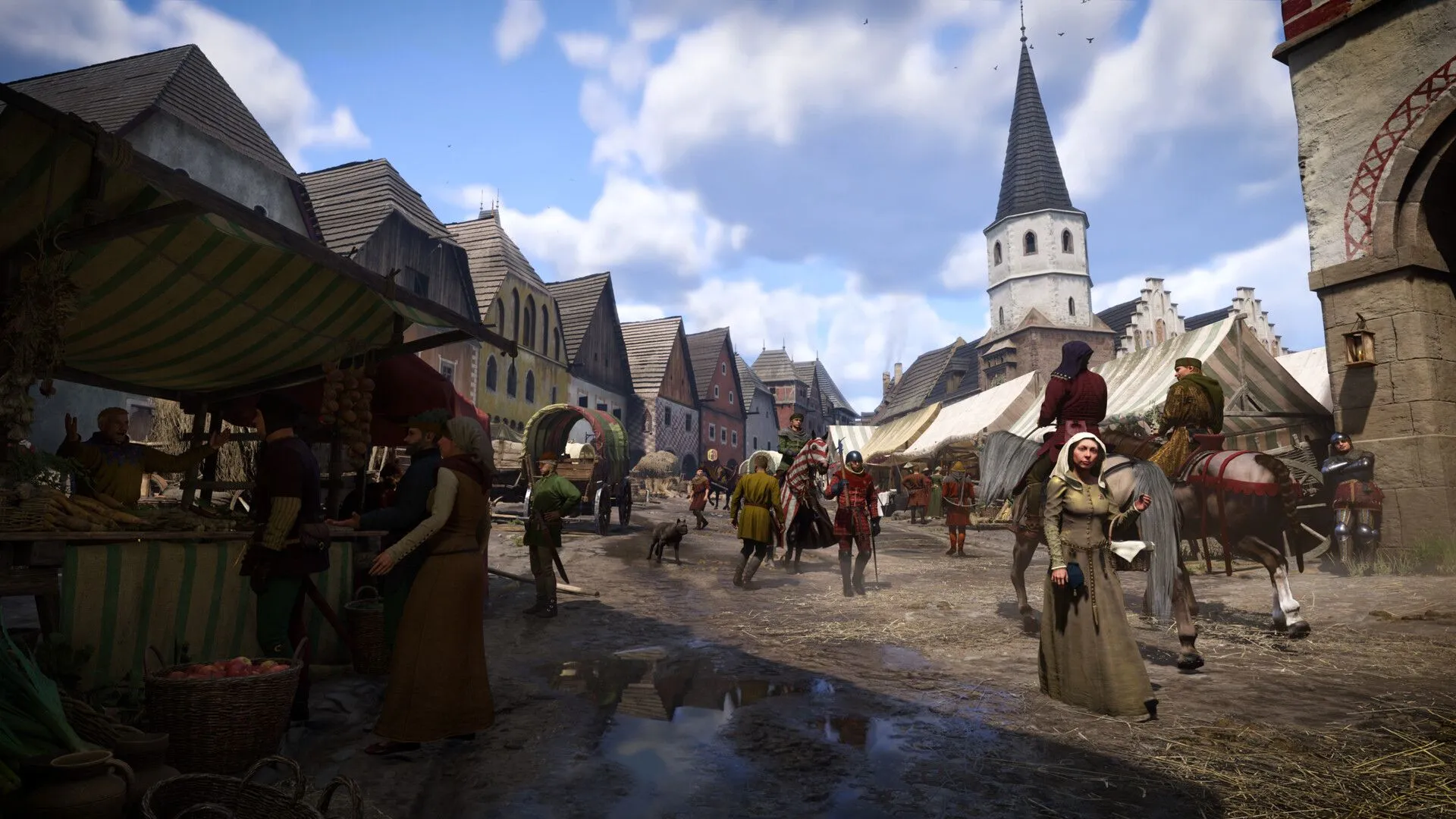 Cảnh trong game Kingdom Come Deliverance II với đồ họa chi tiết.