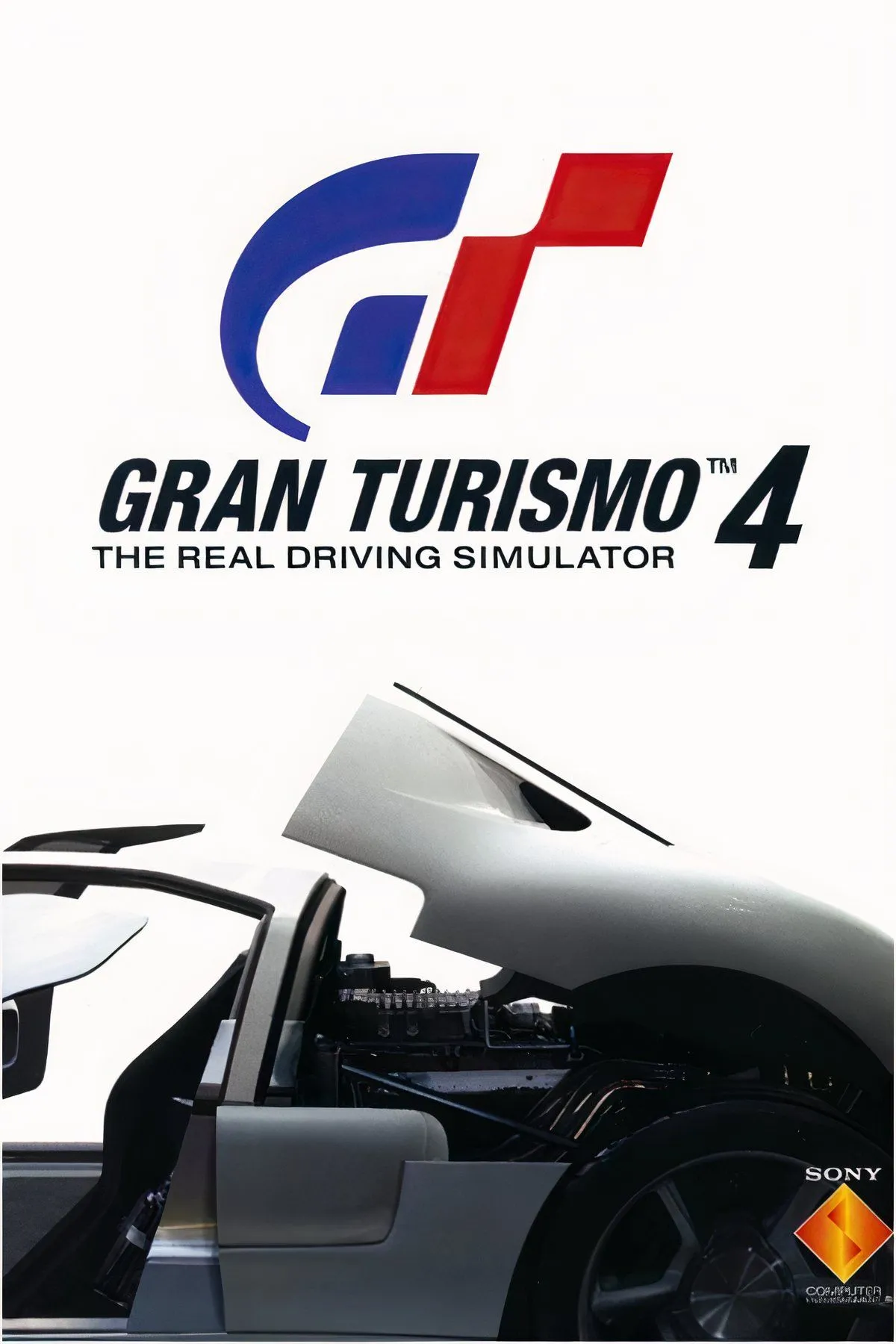 Chiếc xe thể thao Ferrari lướt đi trên đường đua trong Gran Turismo 4, minh họa đồ họa chân thực và vật lý lái xe huyền thoại.