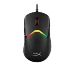 Chuột gaming HyperX Pulsefire Saga với thiết kế gọn nhẹ và logo HyperX nổi bật.