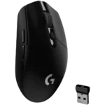 Chuột gaming không dây Logitech G305 Lightspeed màu đen nổi bật trên nền trắng
