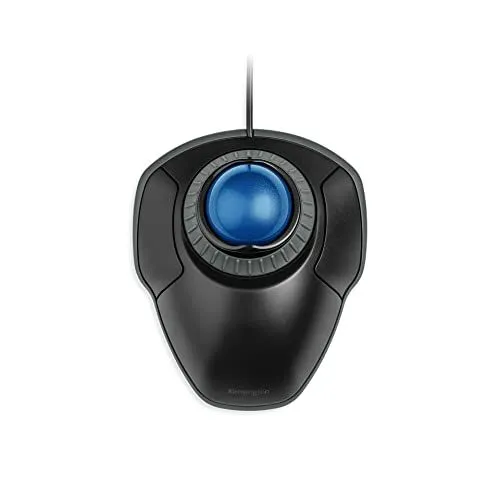 Chuột trackball Kensington Orbit với bi điều khiển trung tâm và vòng cuộn, thiết kế cổ điển cho người dùng tìm kiếm công thái học