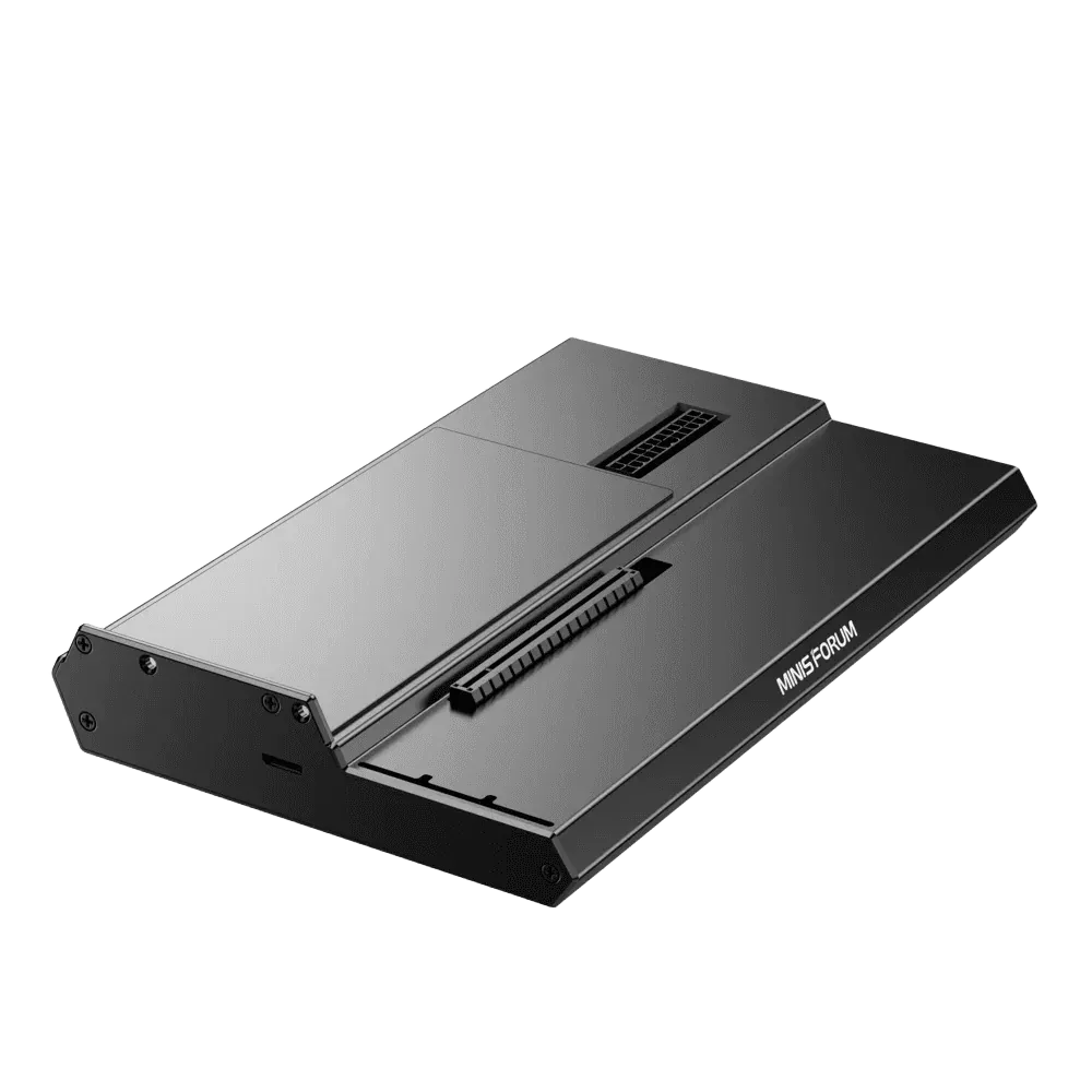 Cổng OCuLink trên dock eGPU Minisforum DEG1, một kết nối băng thông cao cho card đồ họa ngoài.