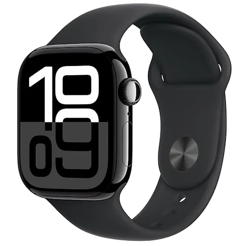 Đồng hồ thông minh Apple Watch Series 10 màu xanh đậm trên nền đen