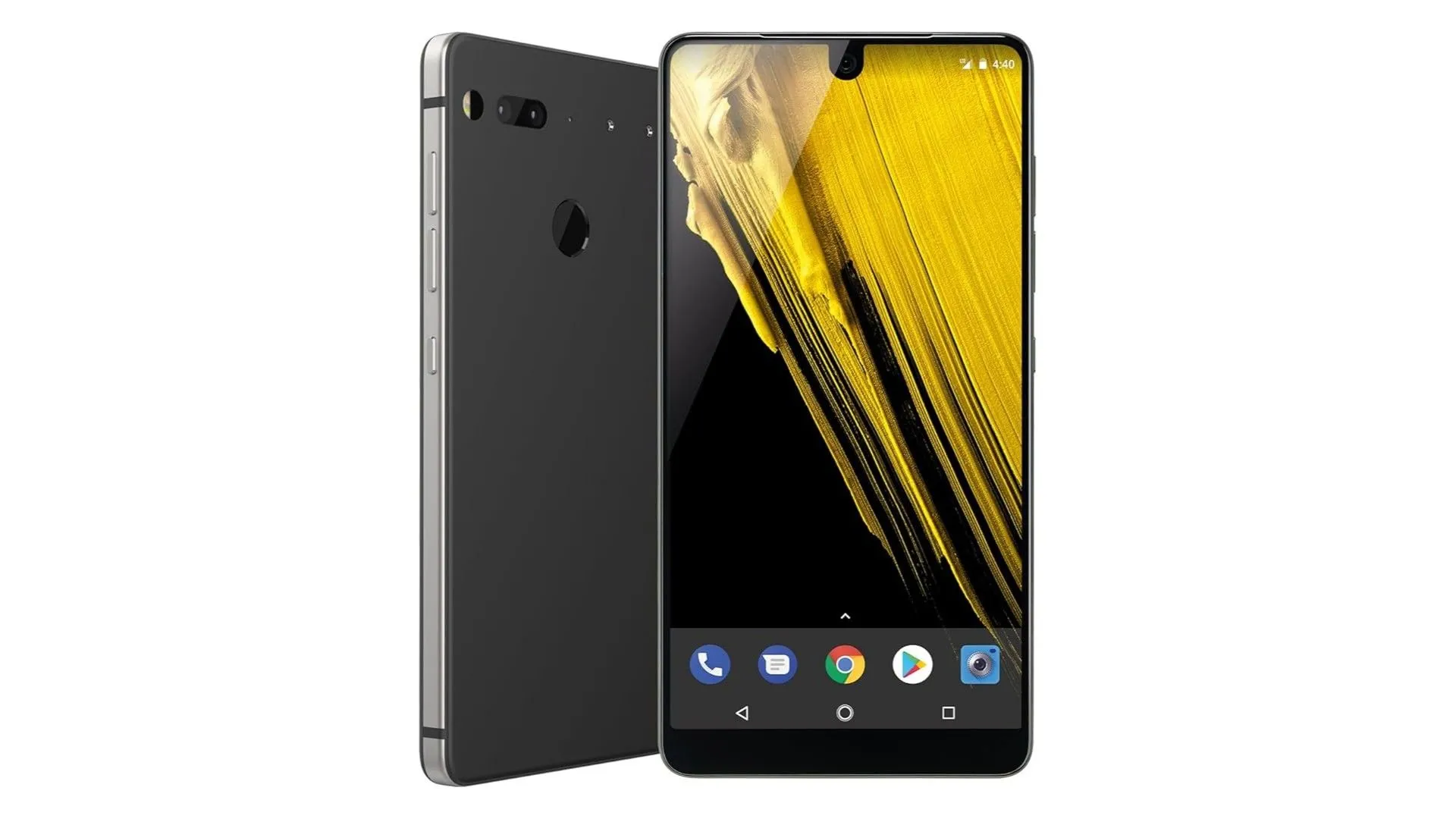 Essential PH-1 với thiết kế notch giọt nước tiên phong cho camera trước và khung vỏ cao cấp, tạo nên vẻ ngoài độc đáo.