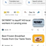 Giao diện chính của Google Discover trên điện thoại, hiển thị các thẻ tin tức và nội dung cá nhân hóa.