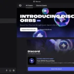 Giao diện Discord hiển thị thông báo về Discord Orbs và các Quests để kiếm phần thưởng, bao gồm Nitro
