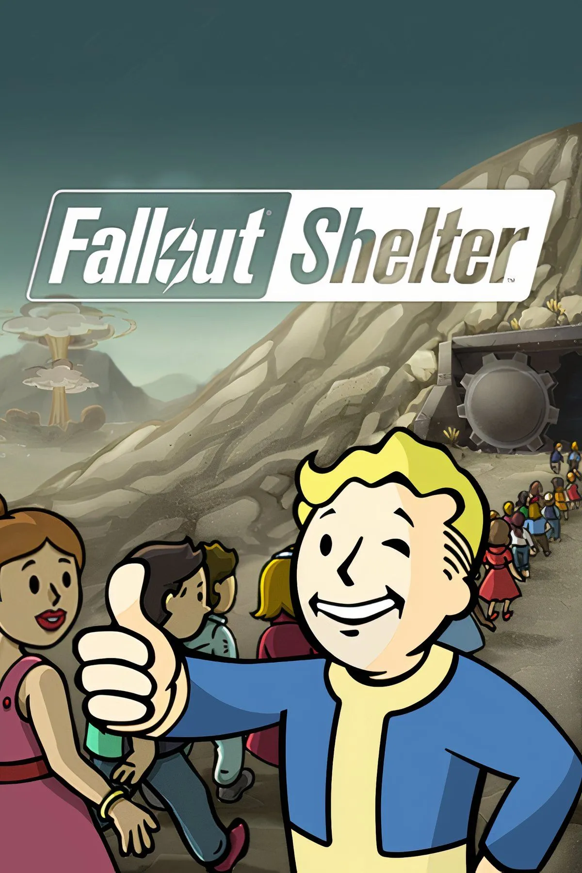 Giao diện quản lý căn cứ trong Fallout Shelter, nơi người chơi xây dựng và tối ưu hóa Vault của mình với các Vault Dweller trên Nintendo Switch.