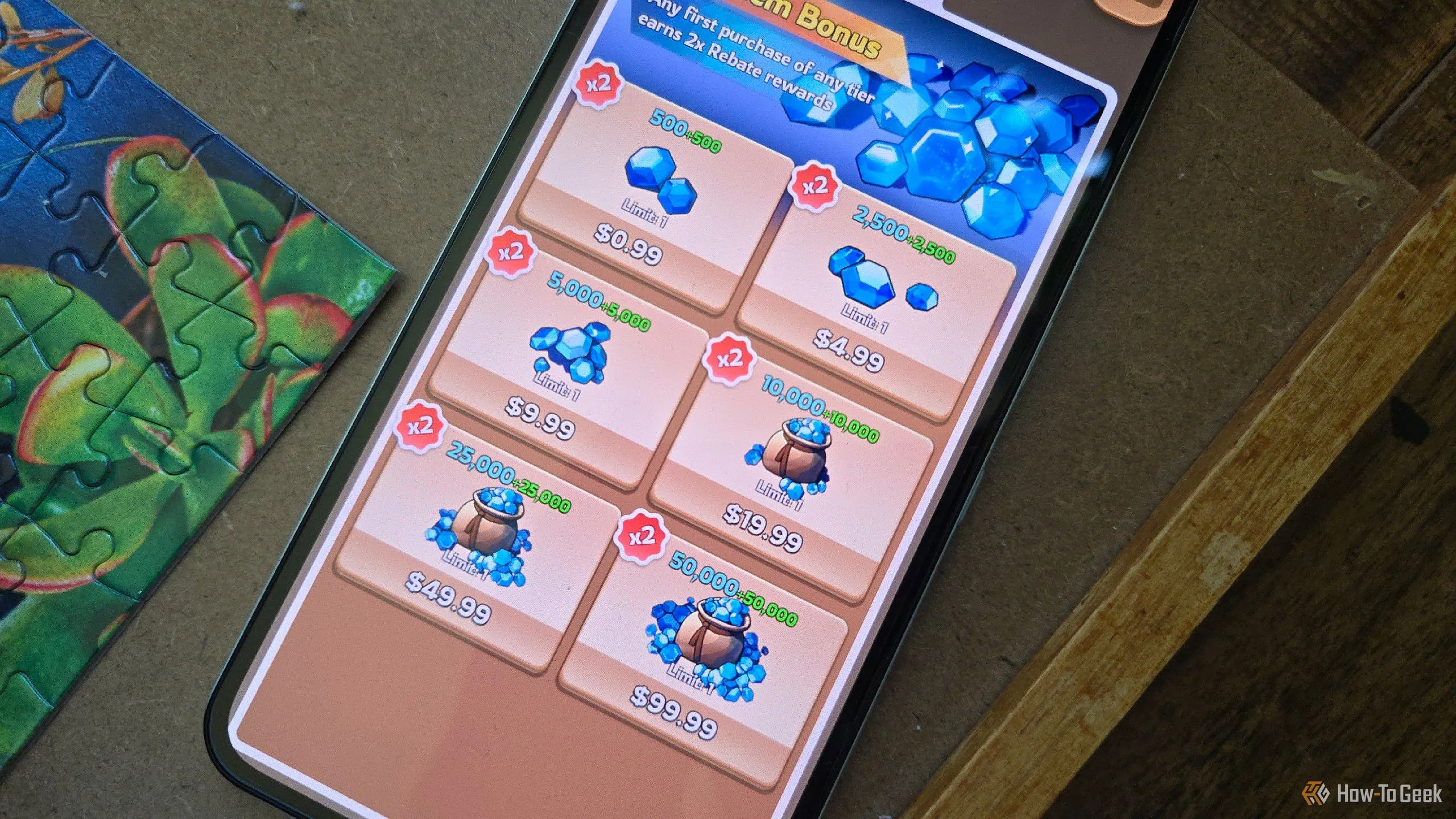 Giao diện thanh toán microtransactions trong game Kingshot trên điện thoại CMF Phone 2 Pro, hiển thị các gói nạp tiền
