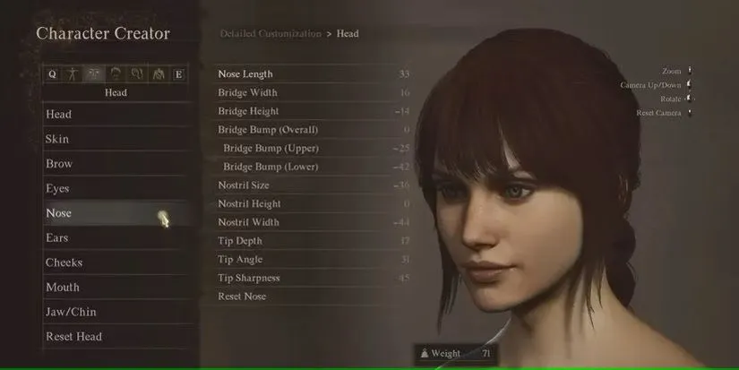 Giao diện tùy chỉnh nhân vật chi tiết của Dragon's Dogma 2 với nhiều thanh trượt điều chỉnh ngoại hình