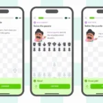 Giao diện ứng dụng Duolingo với bàn cờ vua, minh họa các bài học và câu đố tương tác trong khóa học cờ vua mới