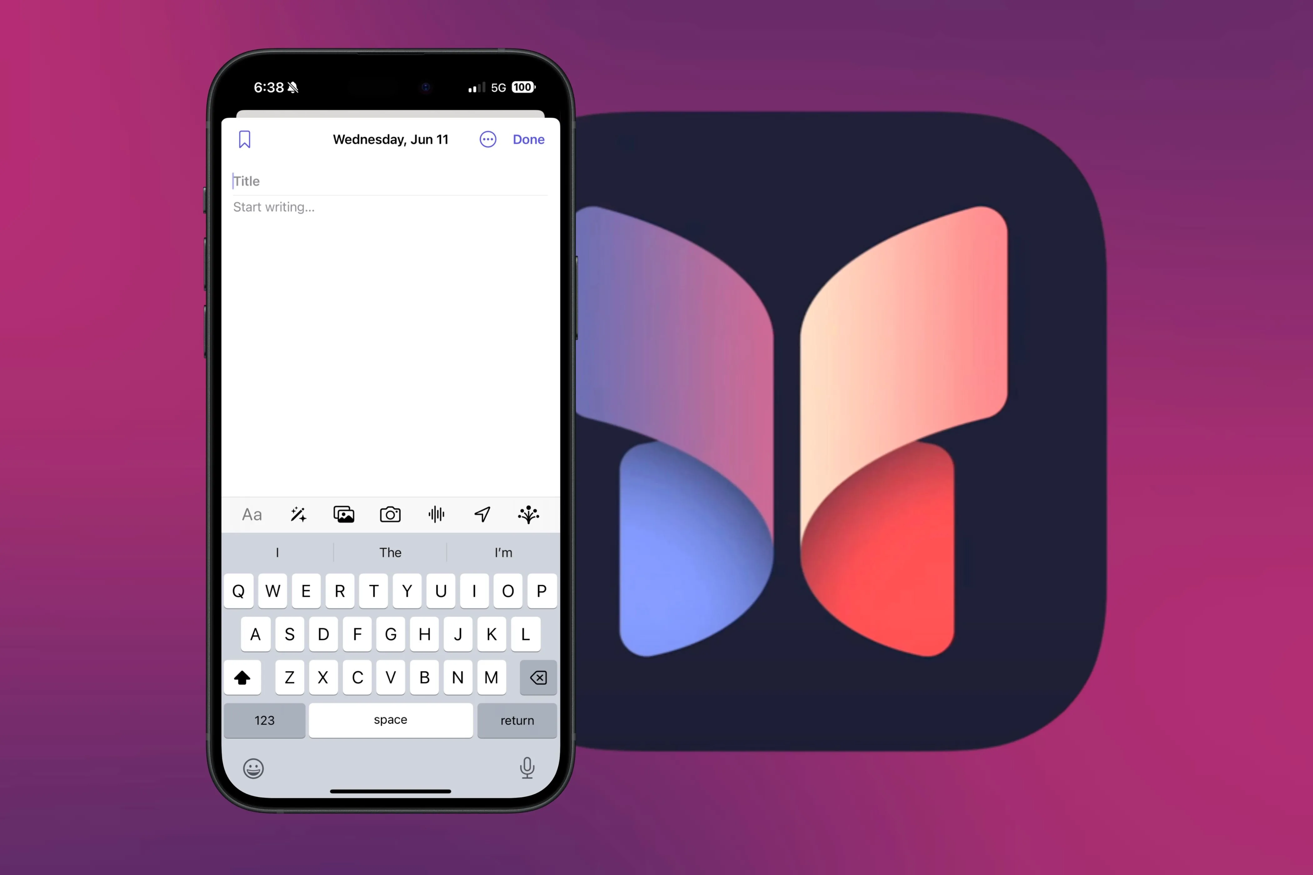 Giao diện ứng dụng Journal của Apple trên iPhone hiển thị các tính năng ghi chú và gợi ý nội dung đa dạng.