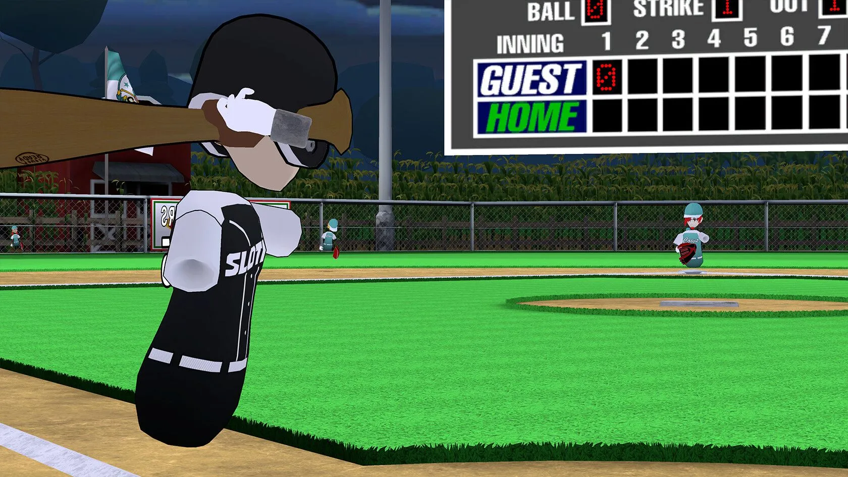 Góc nhìn thứ nhất khi ném bóng trong game VR TOTALLY BASEBALL