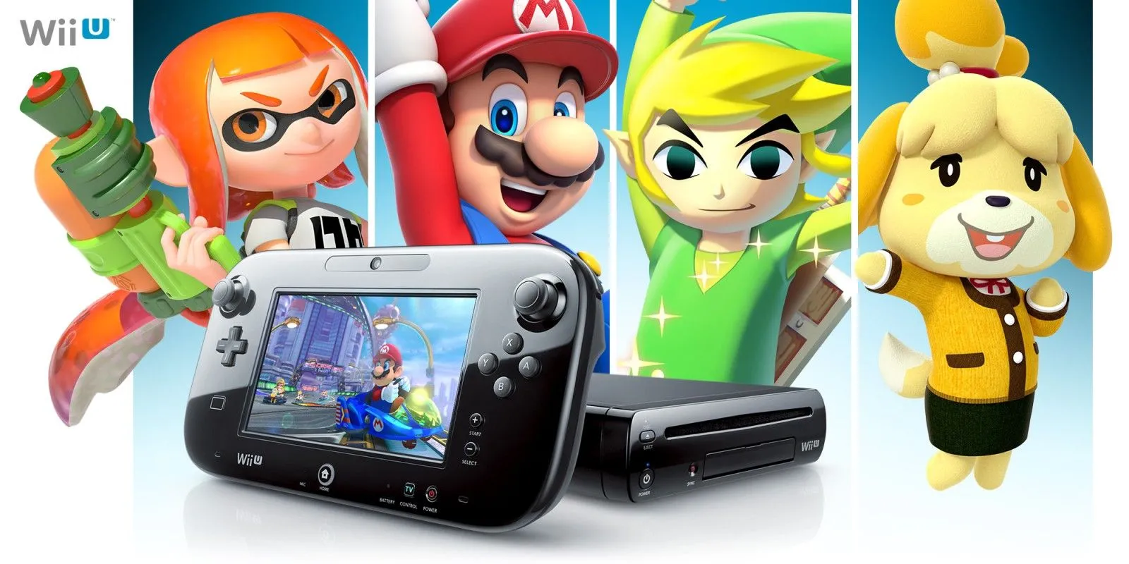 Hình ảnh quảng bá console Wii U của Nintendo, minh họa cho thất bại do thiếu game độc quyền hấp dẫn