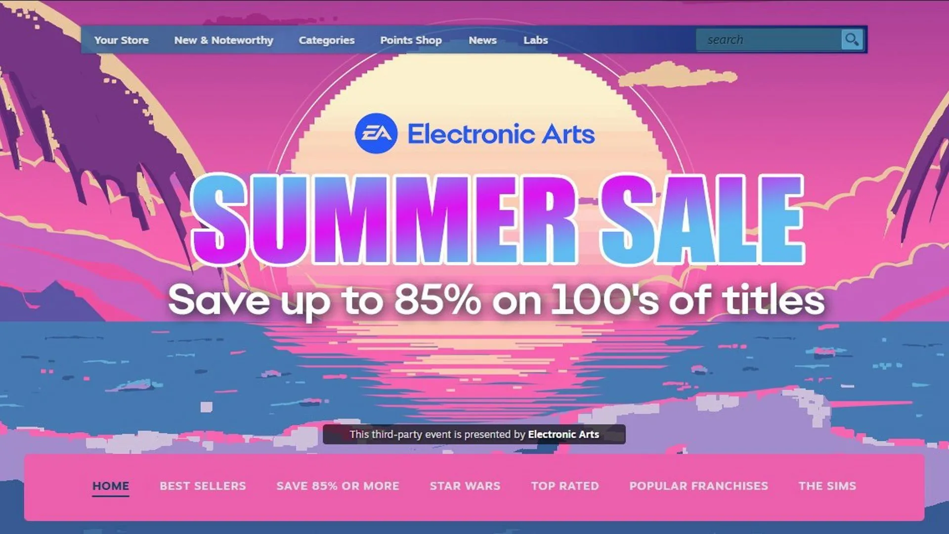 Hình ảnh quảng bá sự kiện giảm giá lớn Steam Summer Sale 2025, cơ hội vàng để săn game.