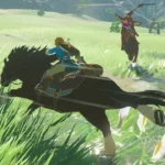 Hoàng hôn trên vùng đất Hyrule trong tựa game The Legend of Zelda: Breath of the Wild trên Nintendo Switch, minh chứng cho trải nghiệm khám phá thuần túy không cần thành tích.