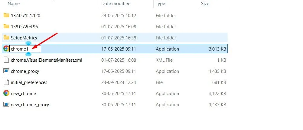 Hướng dẫn đổi tên tệp thực thi Google Chrome trên hệ điều hành Windows.