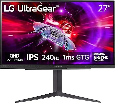 Màn hình chơi game LG UltraGear 27GR83Q-B với các cổng kết nối USB tiện lợi