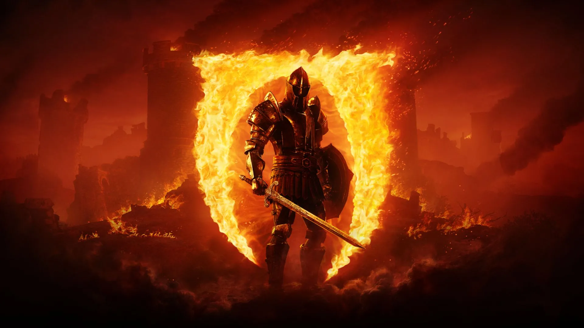 Màn hình tiêu đề của The Elder Scrolls IV Oblivion Remastered với phong cách nghệ thuật cổ điển và hiện đại