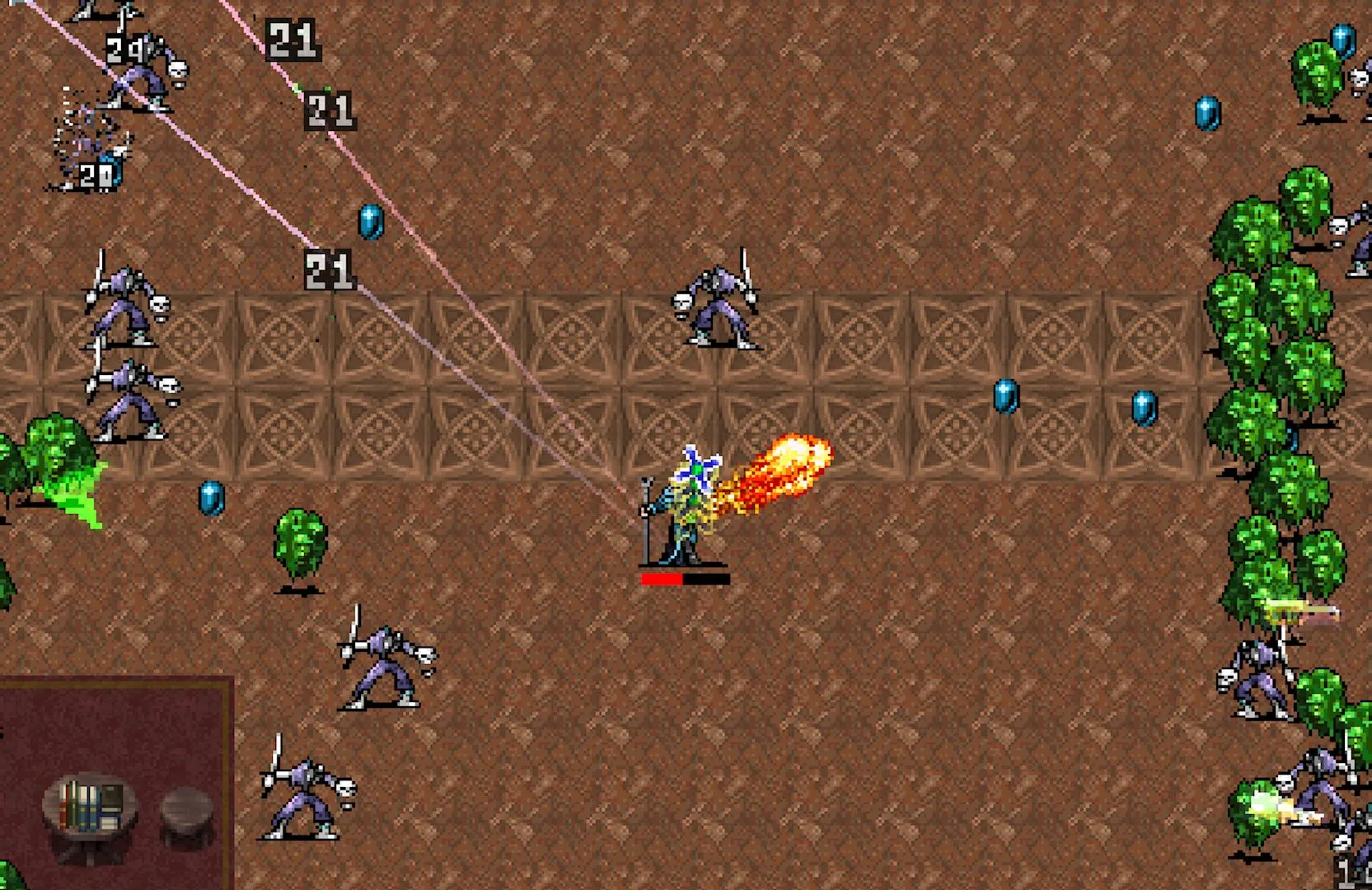 Màn hình trò chơi Vampire Survivors với giao diện đơn giản, đại diện cho một tựa game nhẹ nhàng, ít tốn dữ liệu.