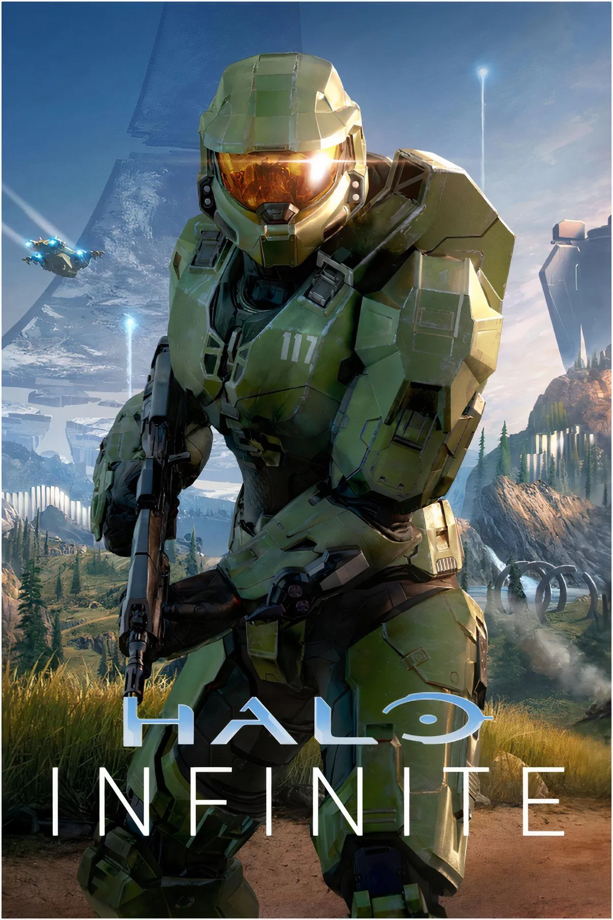 Master Chief sử dụng móc kéo trong thế giới mở rộng lớn của Halo Infinite