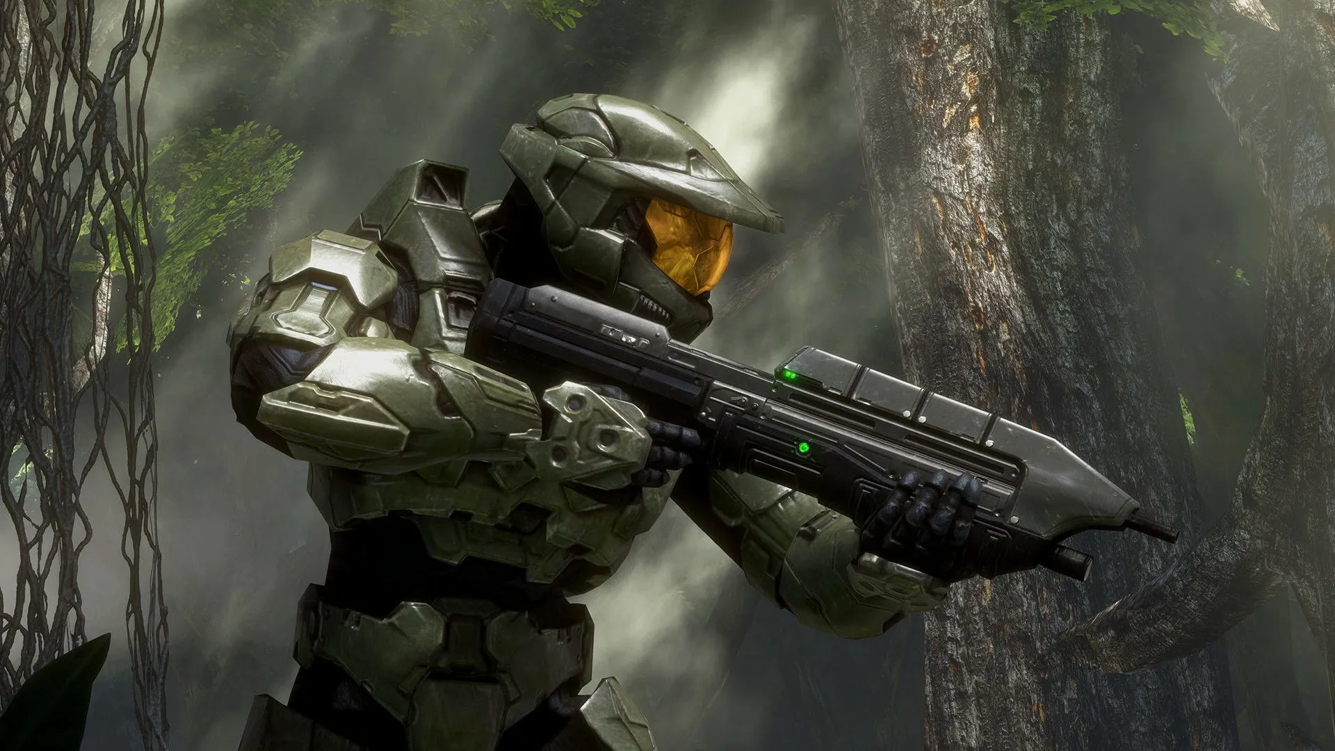 Master Chief trong chiến dịch chơi đơn Halo 3, tượng trưng cho trải nghiệm cốt truyện game bắn súng đỉnh cao