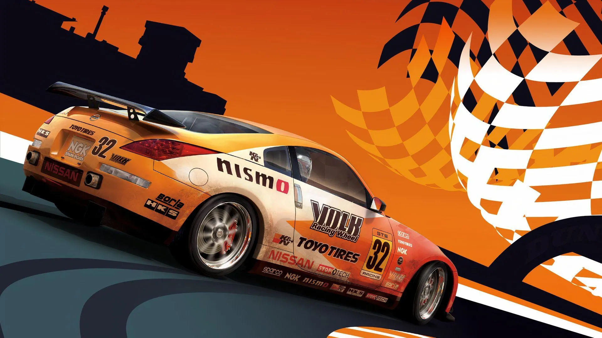 Một chiếc xe thể thao tùy chỉnh trong Forza Motorsport 2 đang vào cua, thể hiện khả năng tùy biến và vật lý game.