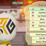 Một Mii được tạo giống logo How-To Geek trong Miitopia, với các đặc điểm khuôn mặt hài hước.