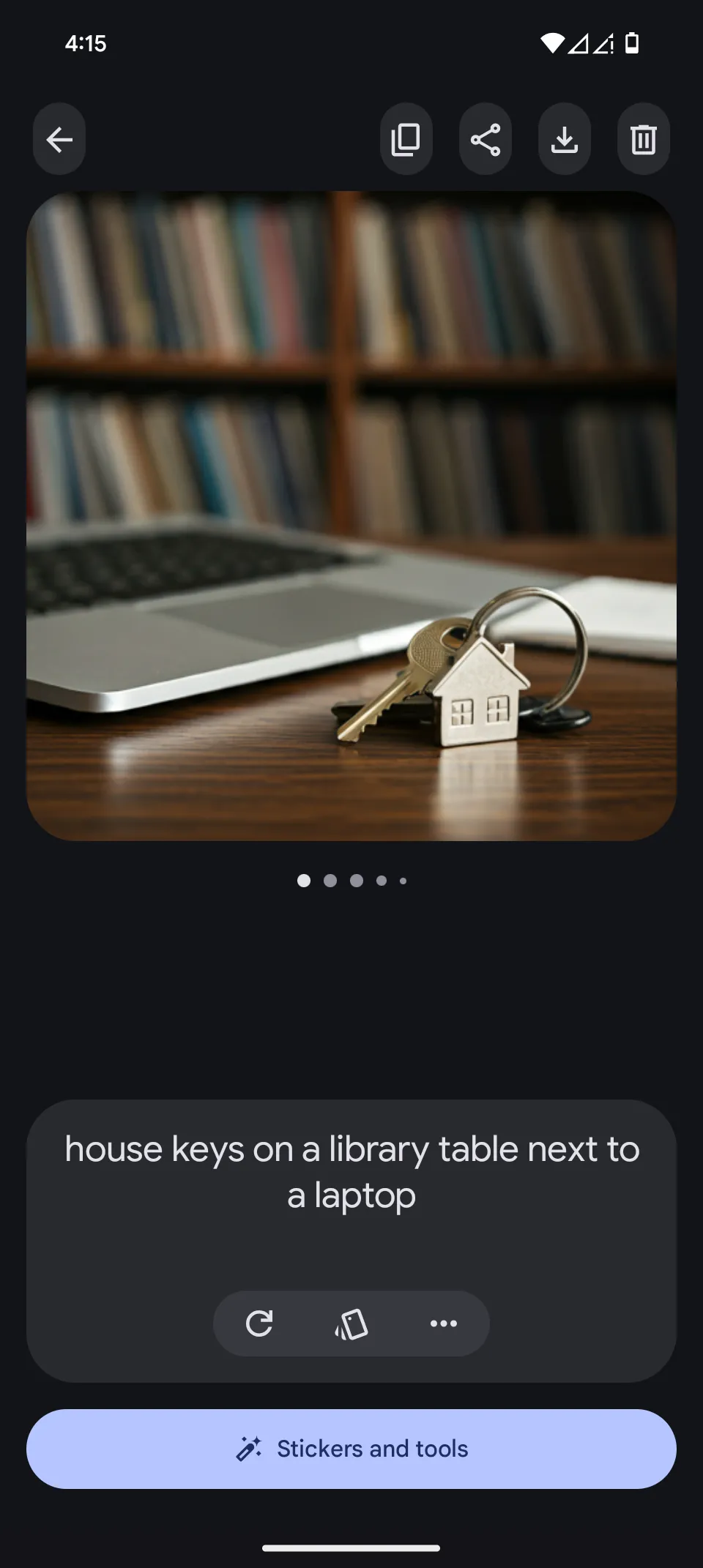Một ví dụ khác về hình ảnh không hoàn hảo được tạo ra bởi Pixel Studio trên ứng dụng Android.