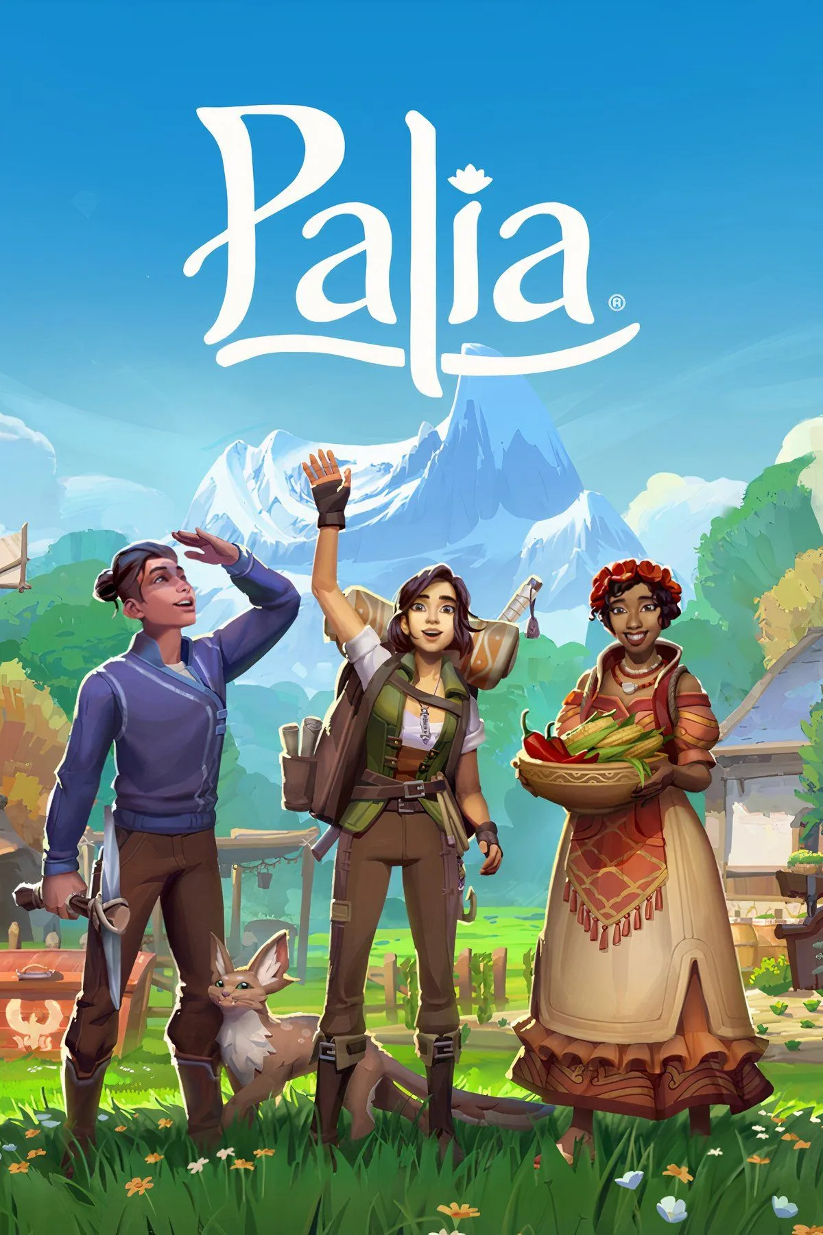 Người chơi đang chăm sóc khu vườn trong game Palia, một tựa game mô phỏng đời sống và nông trại miễn phí trên Nintendo Switch với đồ họa tươi sáng.