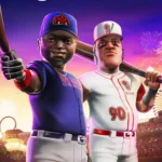 Người chơi ném bóng trong game Super Mega Baseball 4 với đồ họa hoạt hình đầy màu sắc