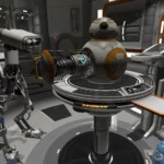 Người chơi sửa chữa droid BB-series trong game thực tế ảo Star Wars Droid Repair Bay