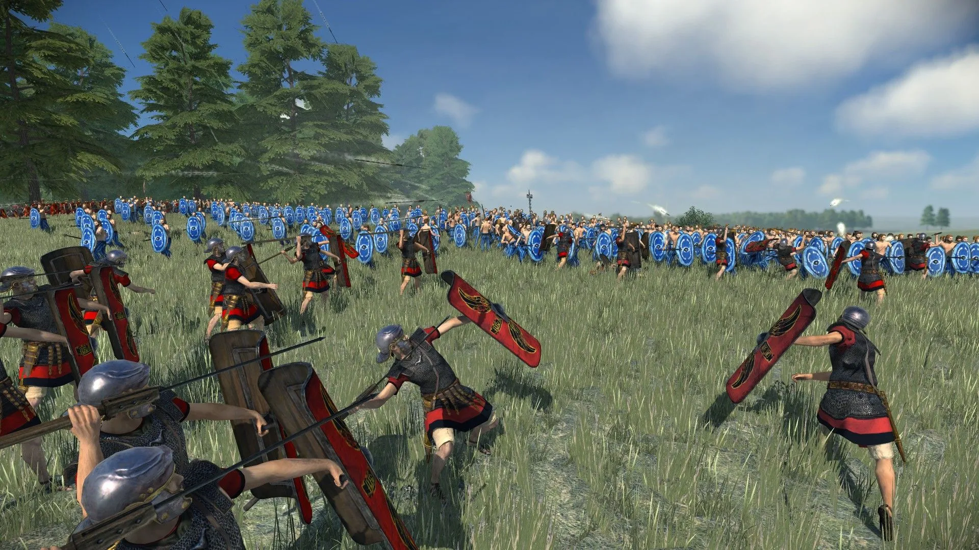 Người La Mã chiến đấu với một quân đội khác trong Total War Rome 2.