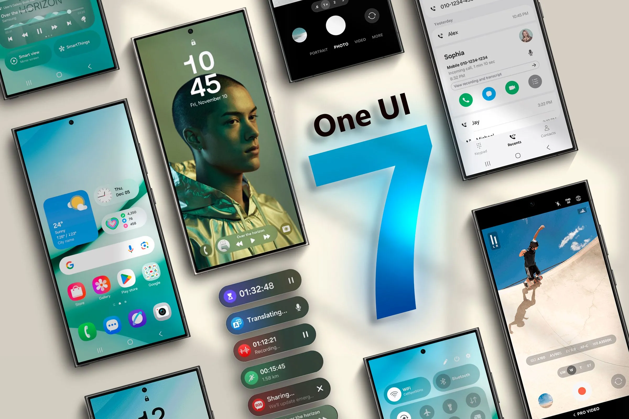 Nhiều thiết bị Galaxy S24 hiển thị giao diện One UI 7